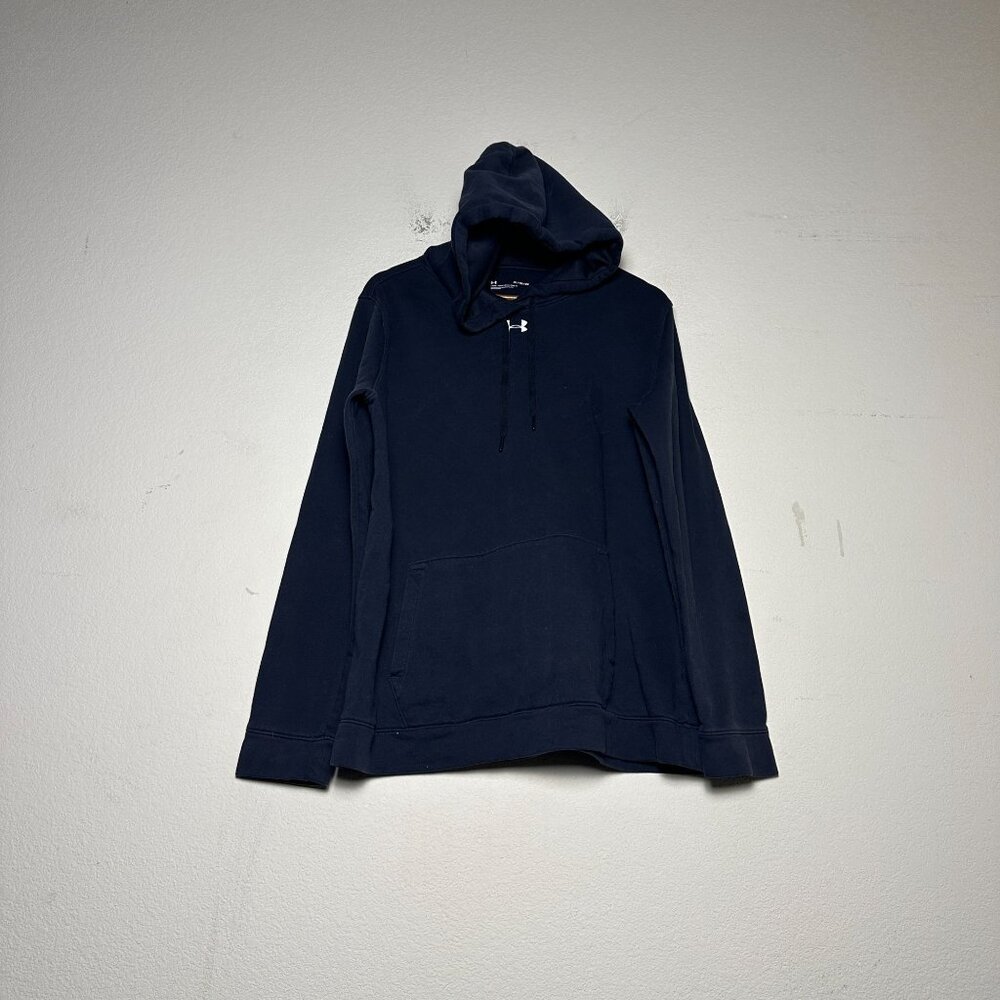 Under Armour Black Minimal Hoodie Men XL Workout Running Embroidered Logo Gym